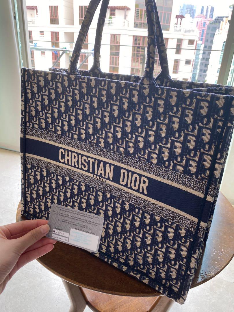 3D model Dior Bag Small Book Tote Blue Dots Embroidery VR / AR / low-poly