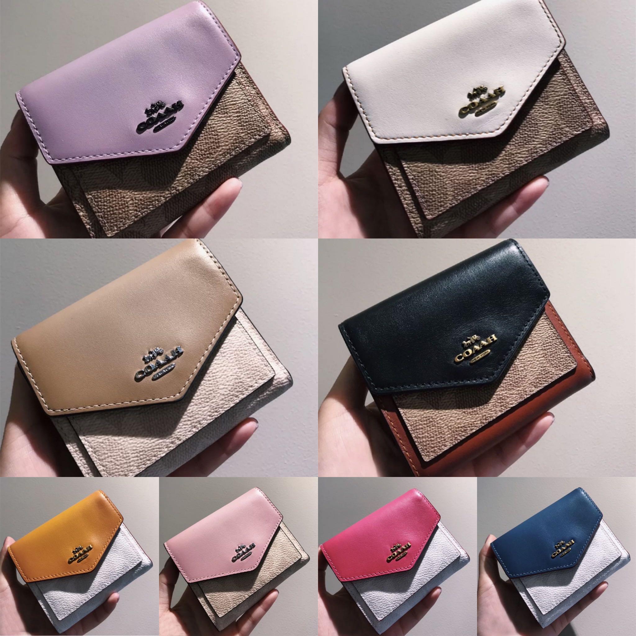 Coach envelope small wallet 拼色短銀包 