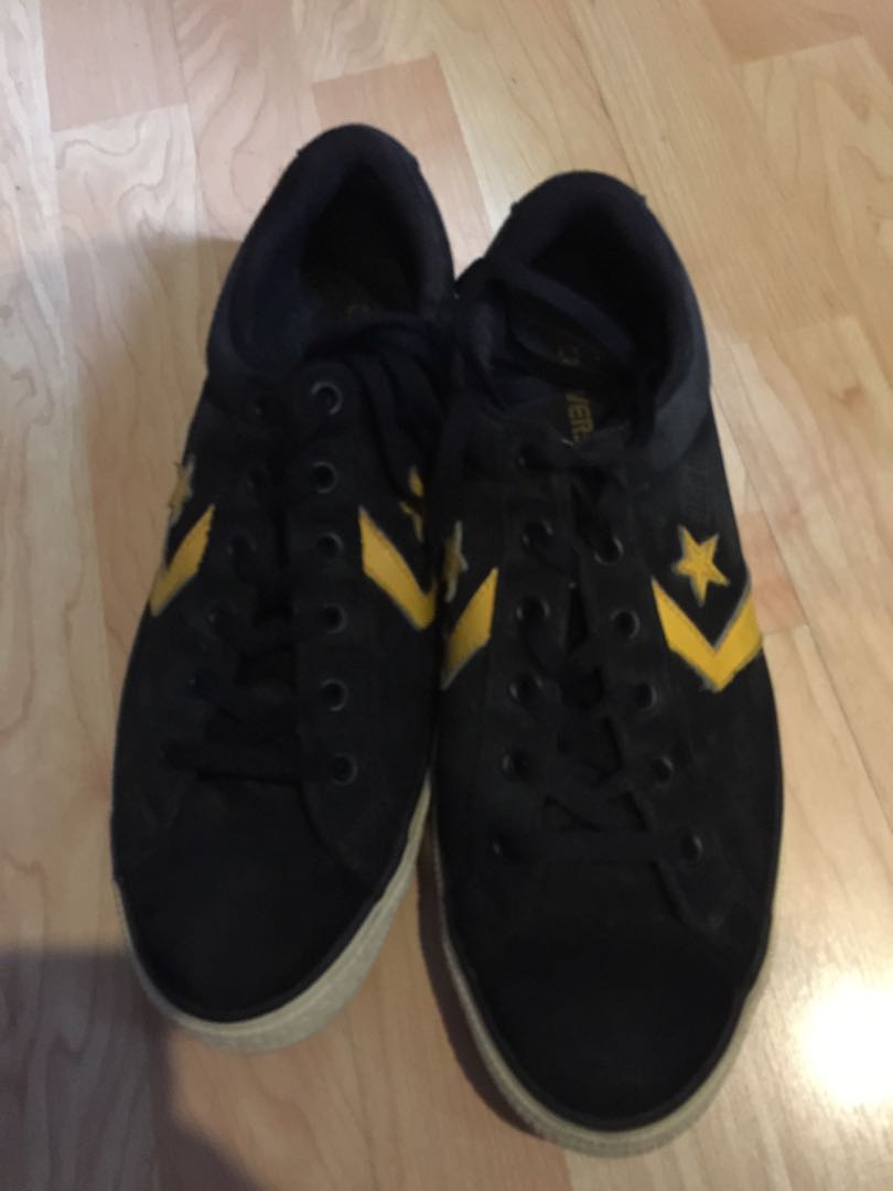 black yellow converse