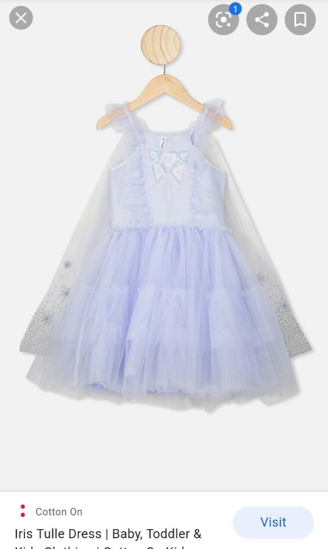 Cotton On Iris Tulle Dress Elsa Babies Kids Babies Kids Fashion on Carousell