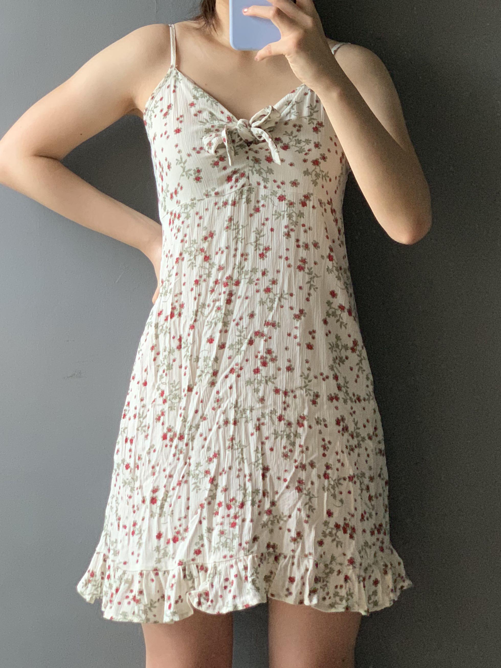 Ava tie front mini cheap dress