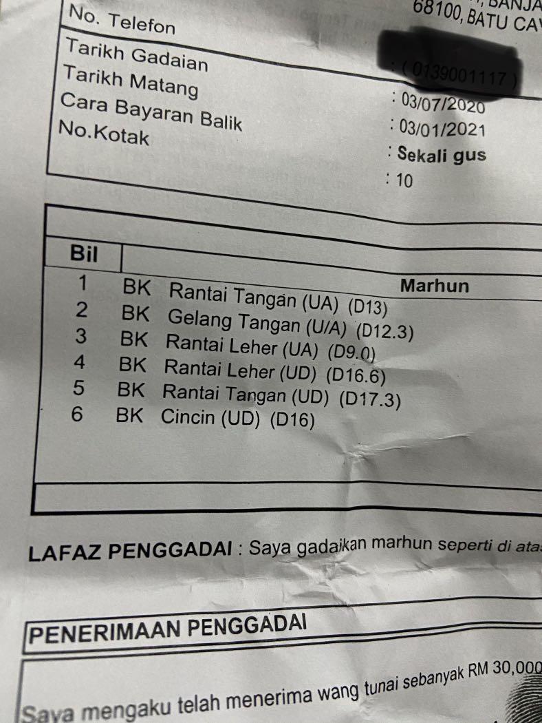 Emas Surat Pajak Untuk Di Jual Luxury Accessories On Carousell
