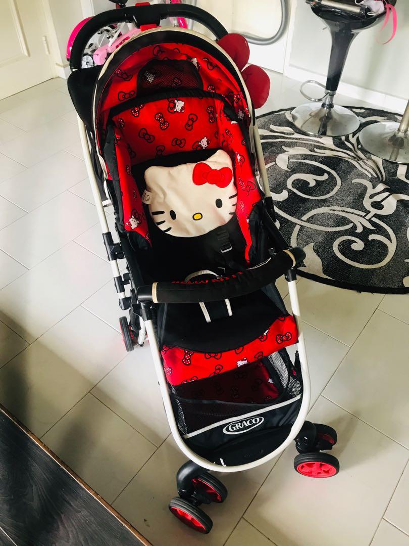 Graco Hellokitty Stroller Good Condition Babies Kids Going Out Strollers on Carousell