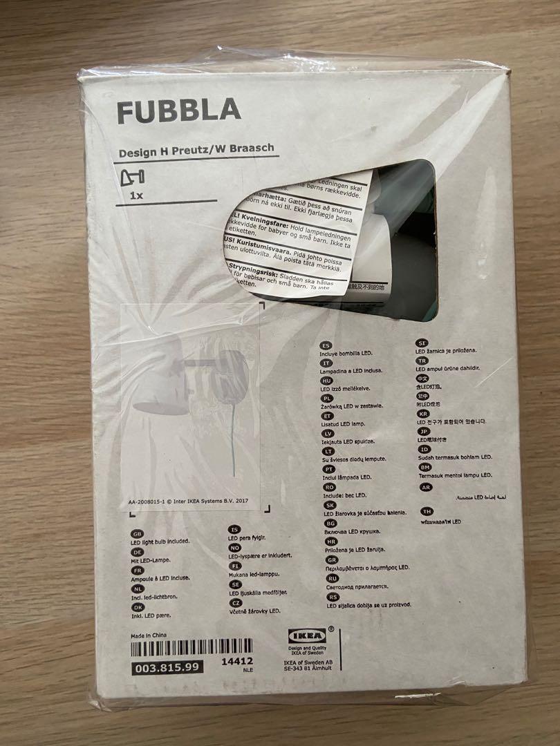 Ikea Fubbla Lamp White New But Unboxed Furniture Others On Carousell