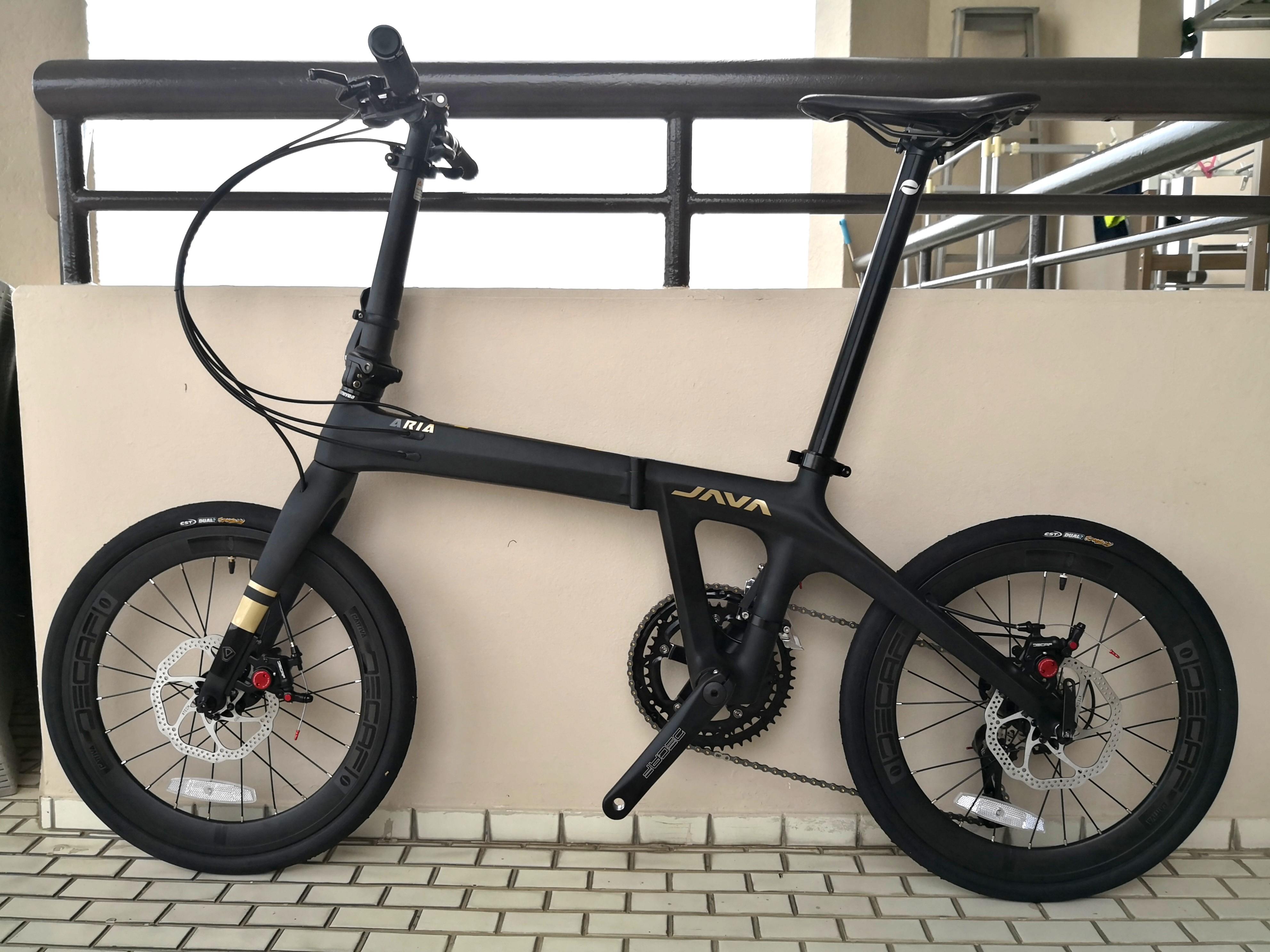 java carbon folding bike