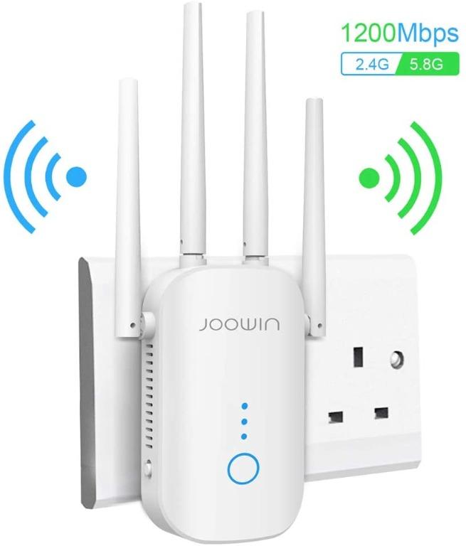 K107 Joowin 1200mbps Wifi Extender Wifi Range Booster 2 4ghz 5 8ghz Dual Band Wifi Booster Wireless Repeater Access Point Router Mode Wps Compatible With Home Smart Wifi Devices Electronics Others On Carousell