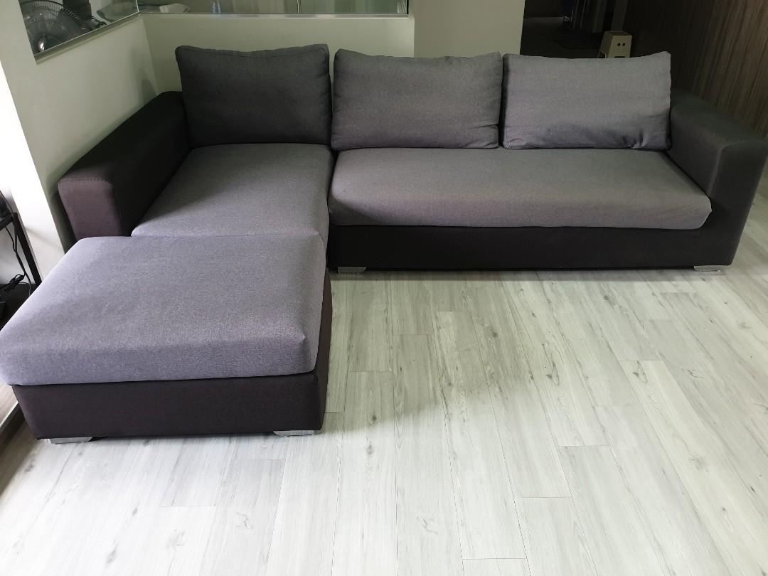KINGKOIL KENJI L SHAPED LEFT FABRIC SOFA SET Furniture Home
