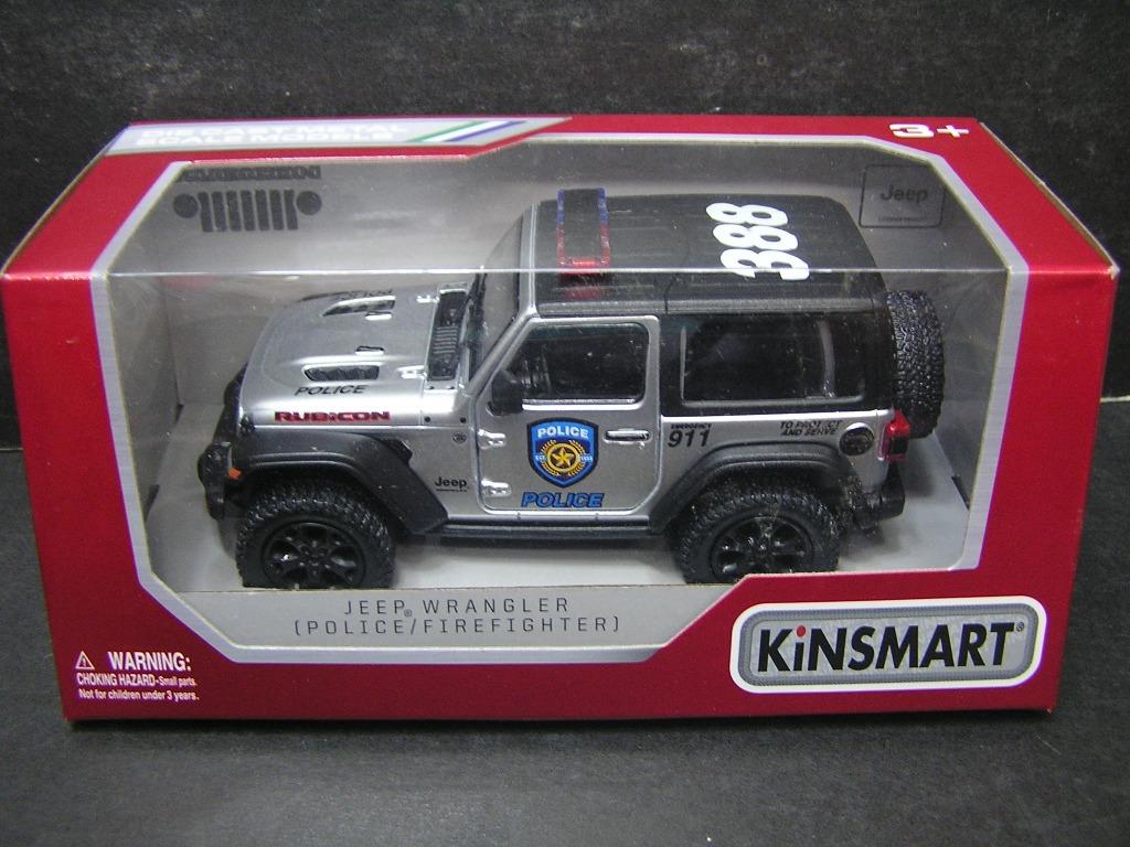 Kinsmart 1:34 JEEP WRANGLER Police car, 玩具收藏品, 手辦及模型, 汽車模型 - Carousell