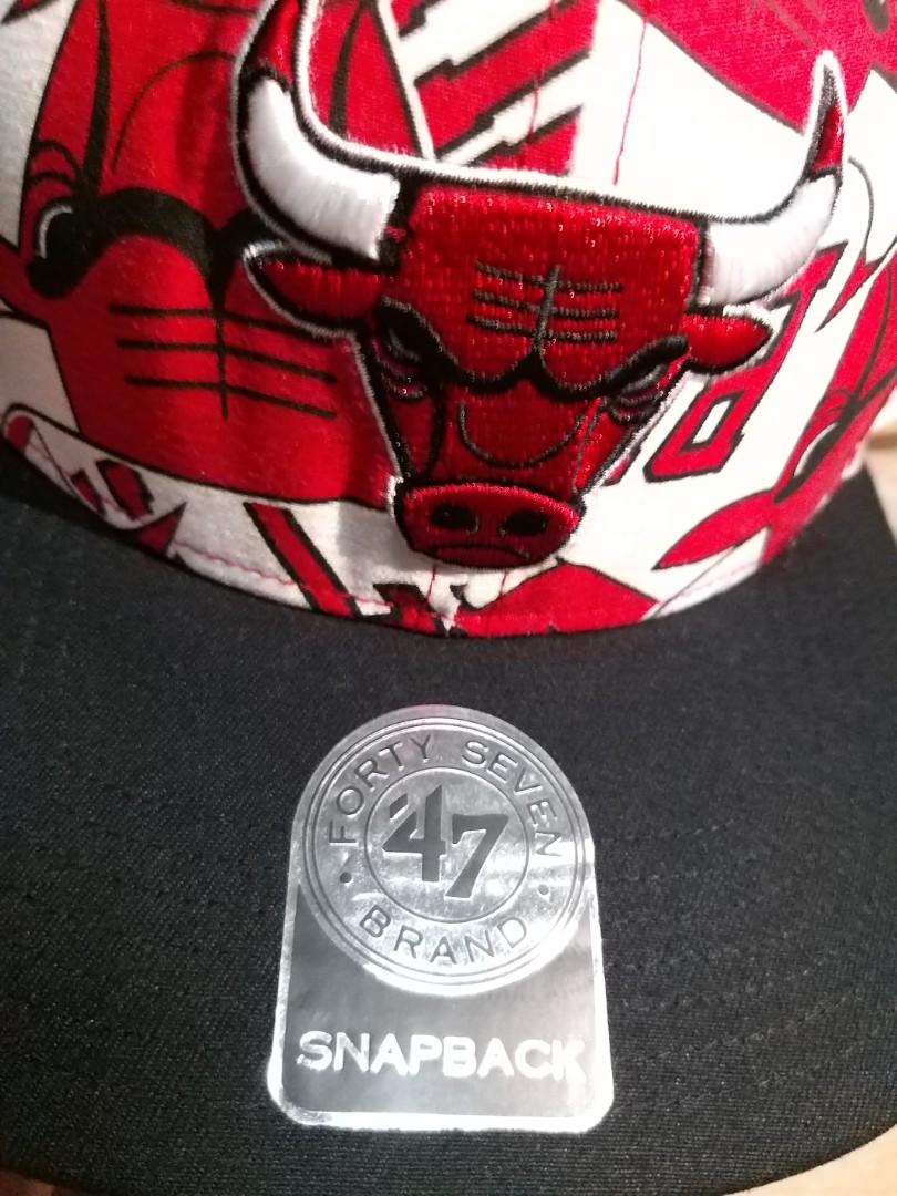 47 Men's Red/natural Chicago Bulls Four Stroke Clean Up Snapback Hat, Hats  & Visors, Clothing & Accessories