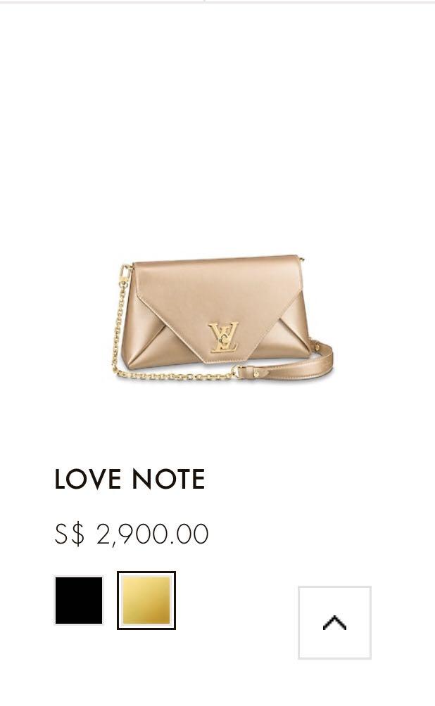 Louis Vuitton Love Note Gold Bag, Luxury, Bags & Wallets on Carousell