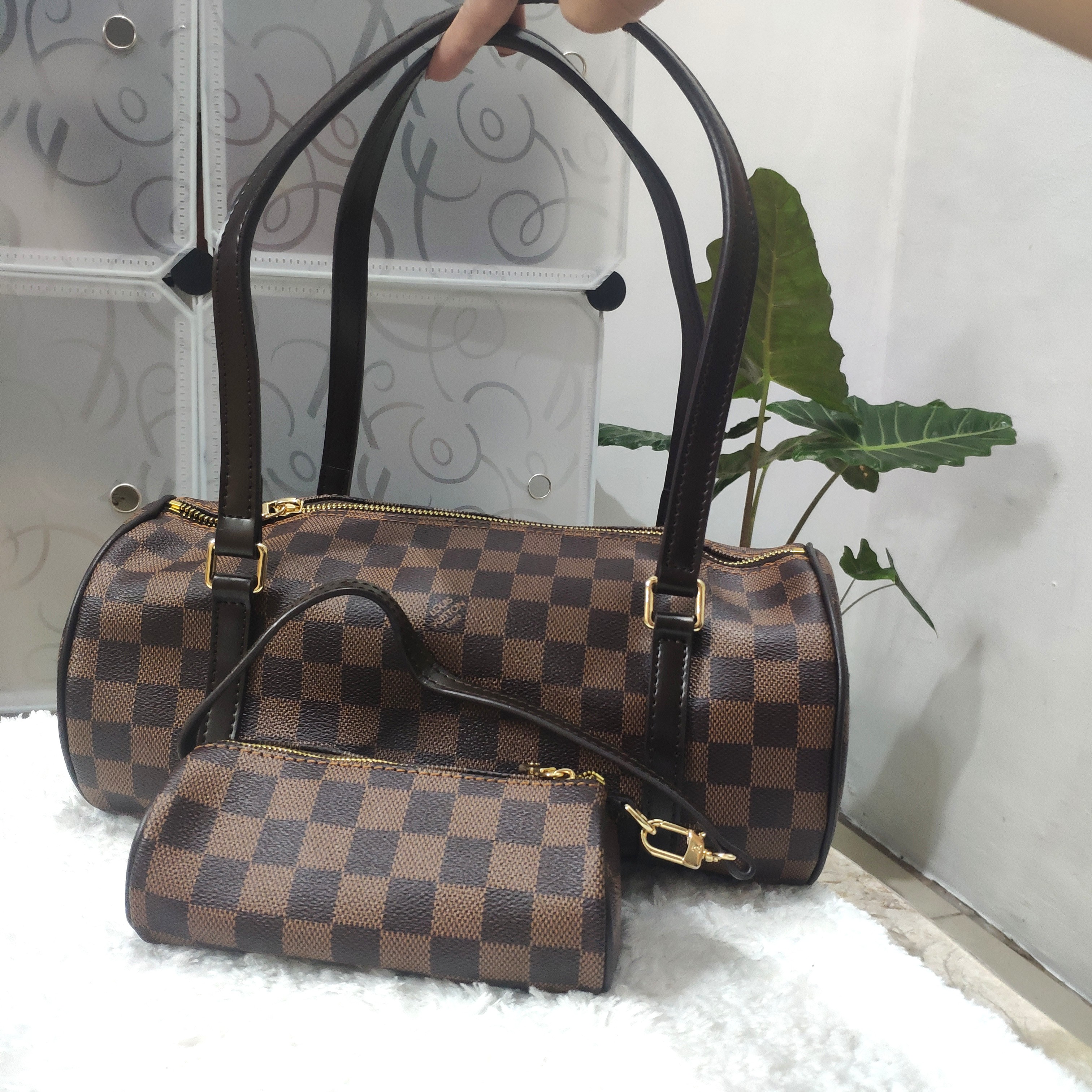 LV Papillon 27 Damier Ebene, Luxury, Bags & Wallets on Carousell