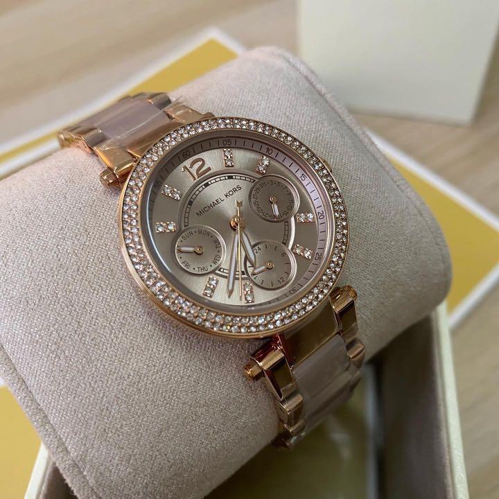 Michael kors mini parker rose gold on sale