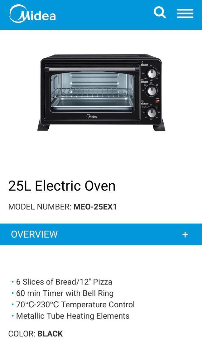 Midea toaster oven 25l deals