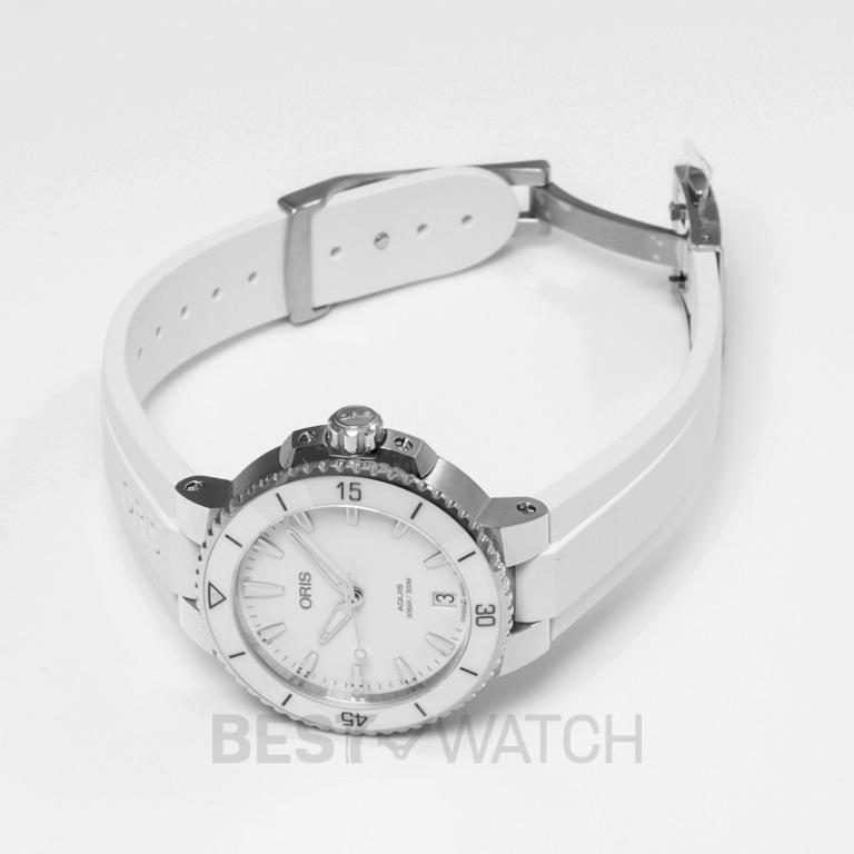 NEW Oris Aquis Date Automatic White Dial Ladies Watch 01 733 7731 4151 07 4 18 63FC Carousell