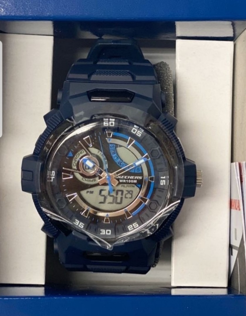 NEW Skechers Navy blue Sports Watch Digital Analog watch Men s Fashion Watches Accessories Watches on Carousell