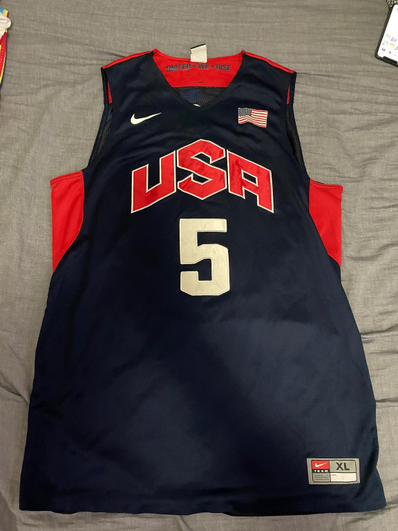 Production after order Men's Nike Team USA #5 Kevin Durant ...