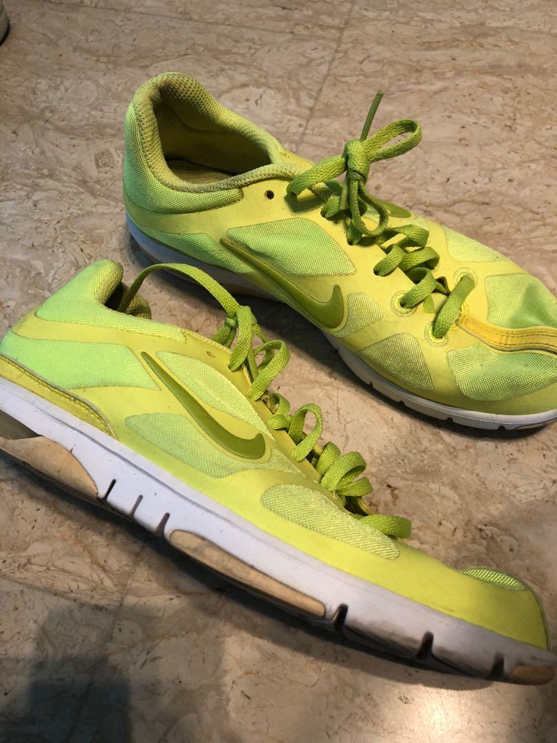 neon yellow nike sneakers