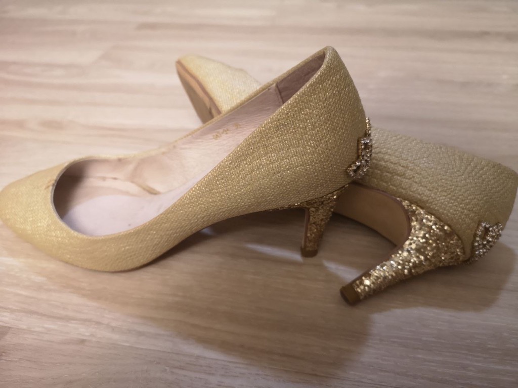 champagne gold heels