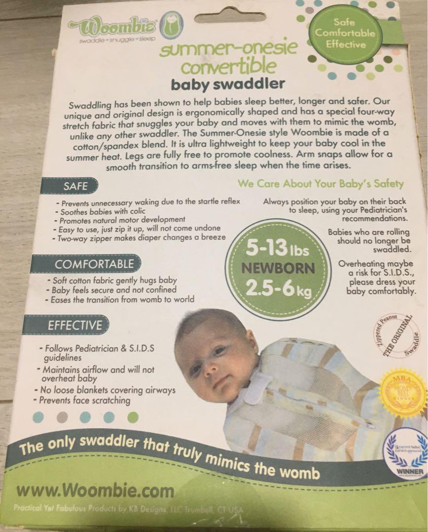 Rare!! Woombie Summer OnesieConvertible Swaddle, Babies & Kids, Babies