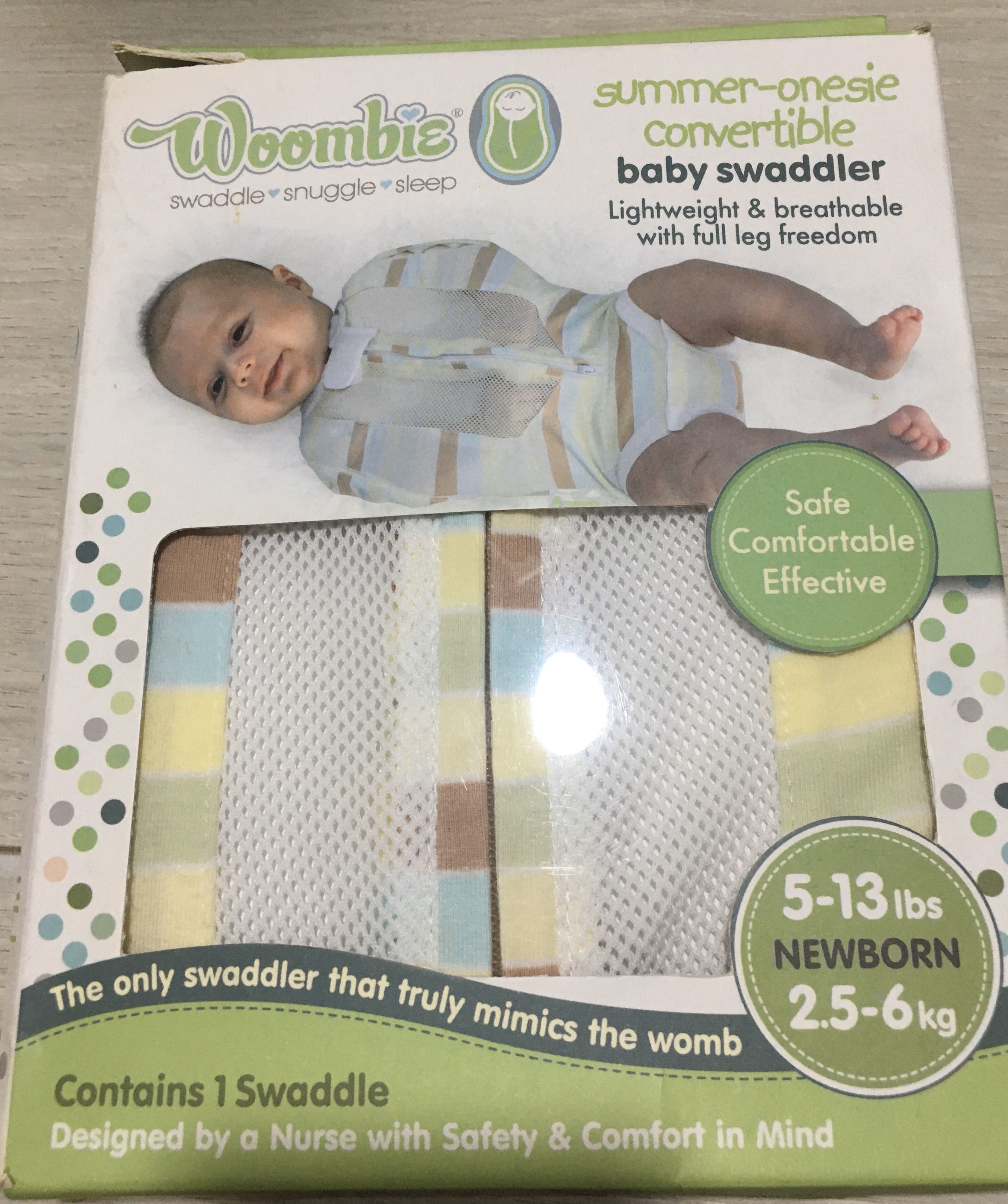 Rare!! Woombie Summer OnesieConvertible Swaddle, Babies & Kids, Babies