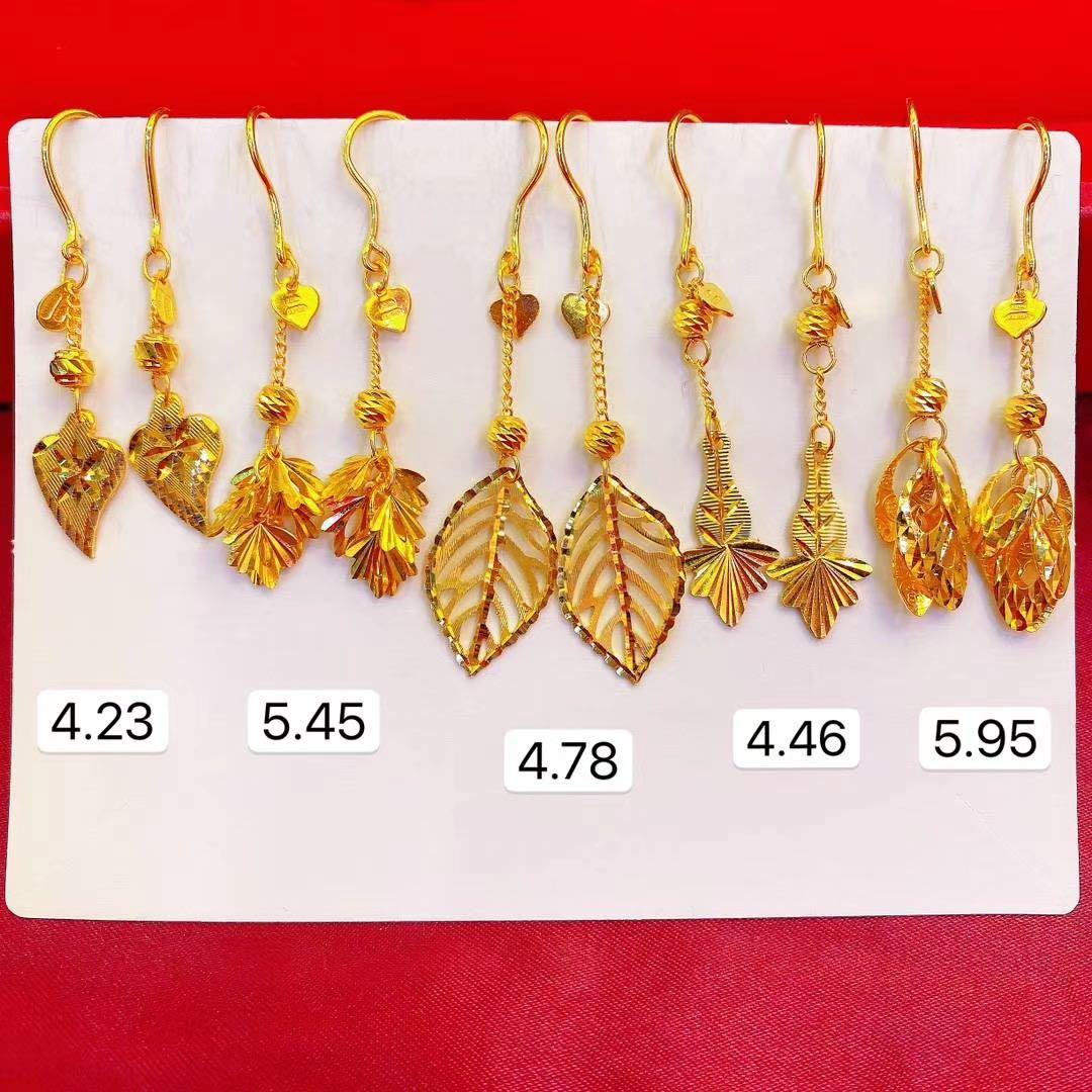 Pure gold earrings sales