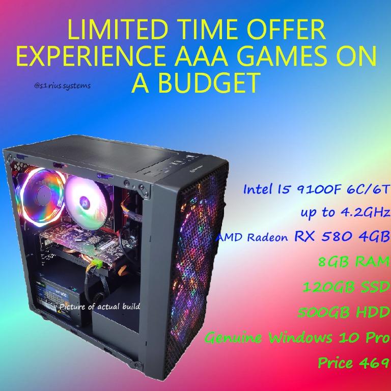 Rx 580 Intel I3 9100f Rx580 4gb Budget Gaming Pc Suitable For a Games Similar To
