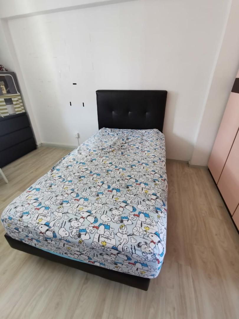 Seahorse mattress (super single) + bedframe, Furniture & Home Living