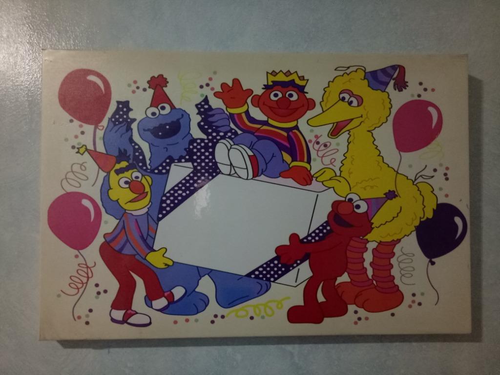 Sesame Street Portait (Category: Art & Prints) located in San Mateo. Submitted by Babyfume (Listing ID 1025125492, Image 1). Description: 16x24in STILL IN PLASTIC!! not ordinary material, made in/ with canvas board fabric with wooden framing great for kids playroom or bedroom lights can be added within the canvas for design BOUGHT IN DOHA message for more details and pictures .
