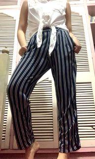 Striped Blue & White Pants