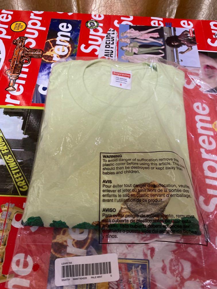 supreme lizard tee white