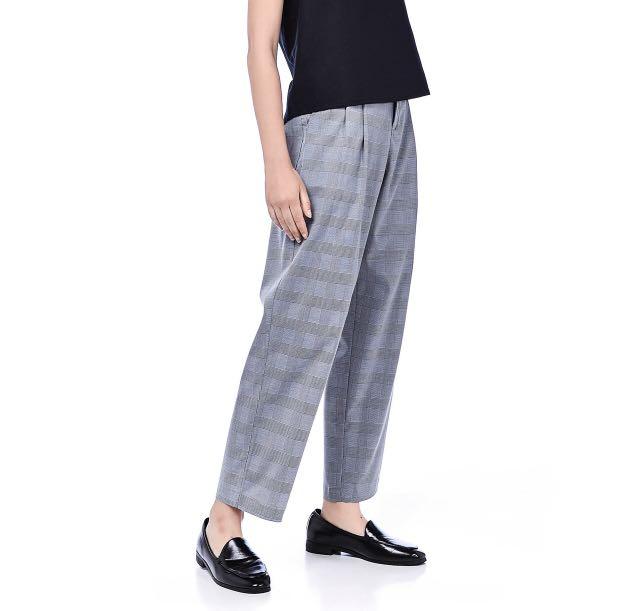 high waisted checkered jeans