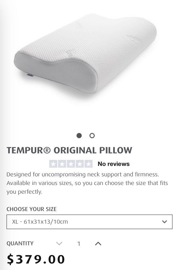 Tempur xl hot sale pillow