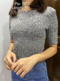 Temt Grey Crop Top