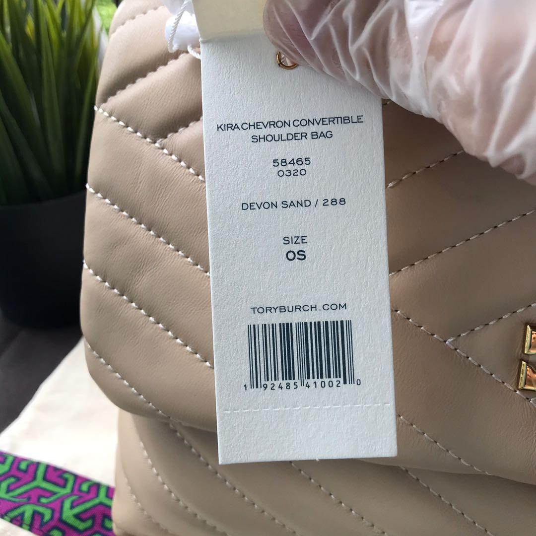 Tory Burch Kira Convertible Shoulder Bag Small Sand Devon, Luxury, Bags &  Wallets on Carousell