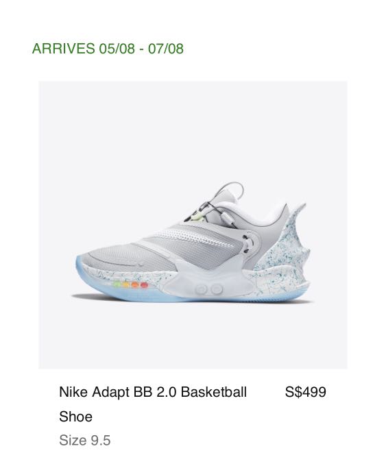 nike adapt bb size 5