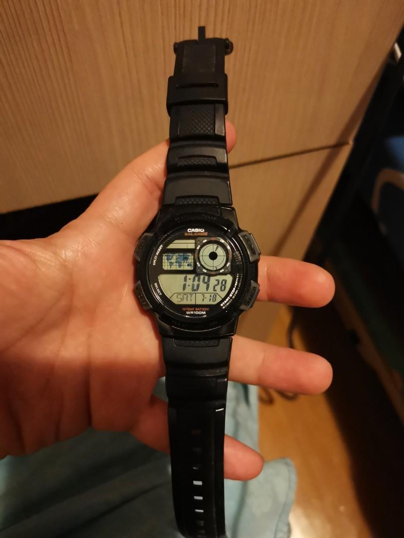 Casio Watch AE 1000W 5 Alarms 10 Year batt life