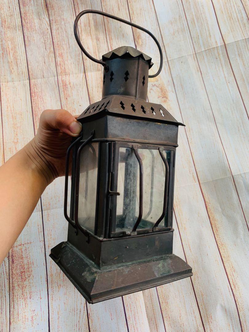 vintage brass lamp lampara from india