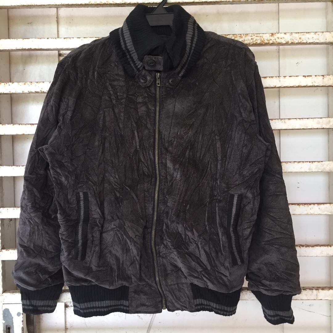 Vintage WOOLRICH Bomber Jacket Dark Grey Authentic