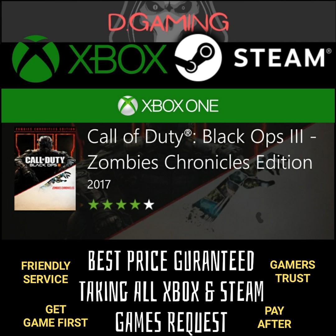 black ops 3 zombie chronicles edition xbox one digital download