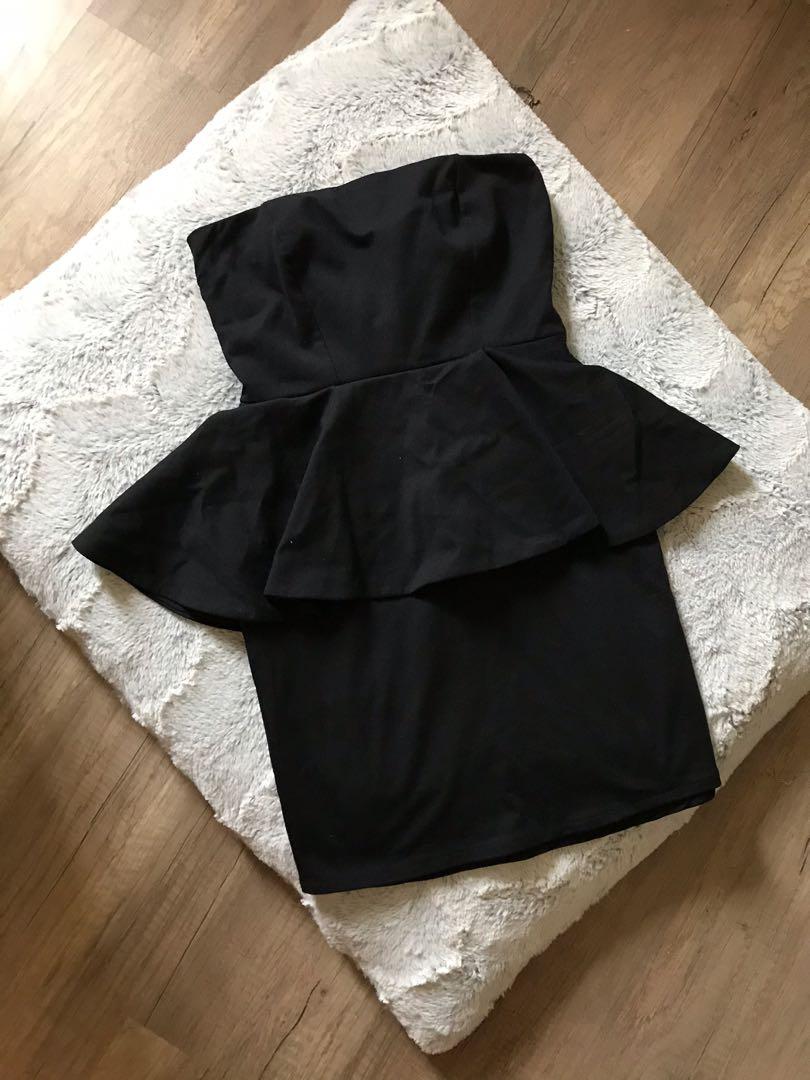Zara tube little black dress LBD black peplum dinner dress, Women's  Fashion, Muslimah Fashion, Dresses on Carousell