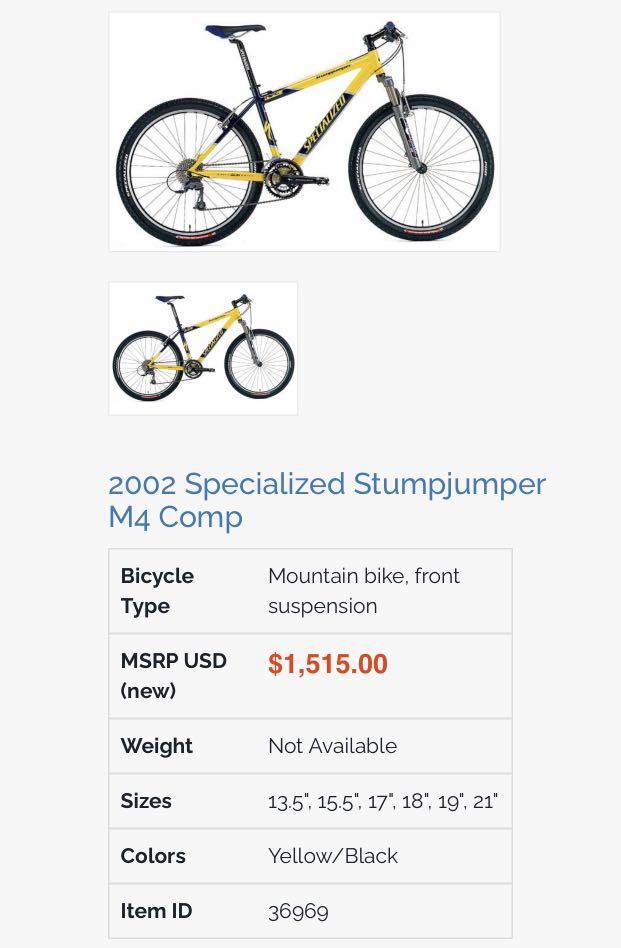 2003 specialized stumpjumper m4 comp