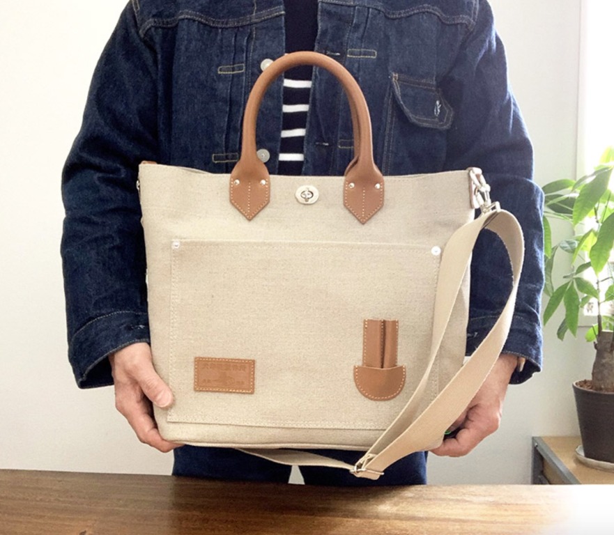 日本直送 日本製犬印鞄製作所 限量版 麻帆布tote Bag 有多色 可自訂刺繡作禮物 Size 92 名牌 袋 銀包 Carousell