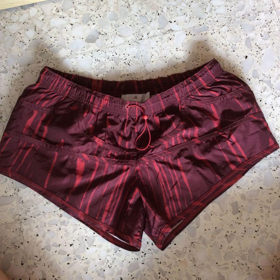 maroon adidas shorts