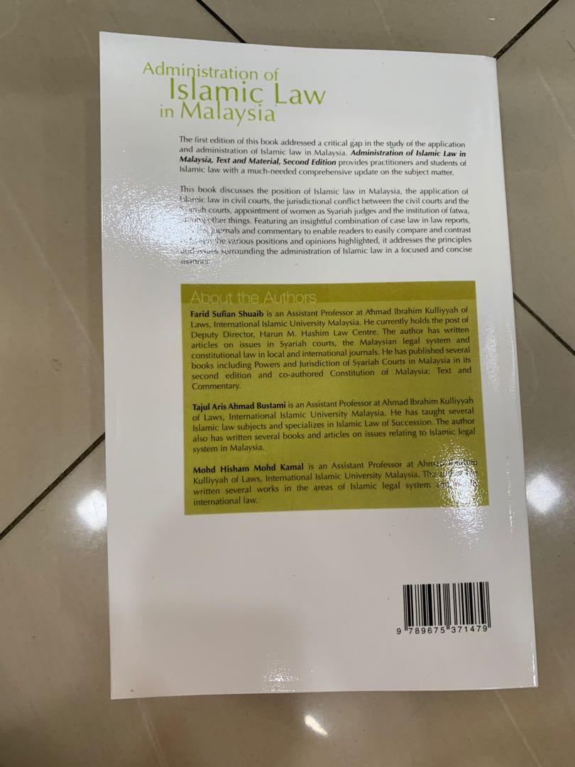 Administrative Of Islamic Law In Malaysia Textbooks On Carousell