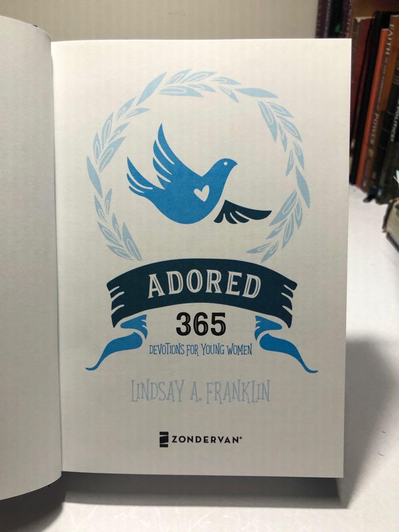Adored: 365 devotions for young women (Category: Storybooks) located in Manila. Submitted by generousjustice_ (Listing ID 1027379824, Image 3). Description: In an ever-changing world, we can be certain of one thing: we are beloved by God. Adored: 365 Devotions for Young Women tackles tough topics girls face, from bullying and social media to friendships and dating, all the while showing readers how infinitely precious they are in God’s sight. Har