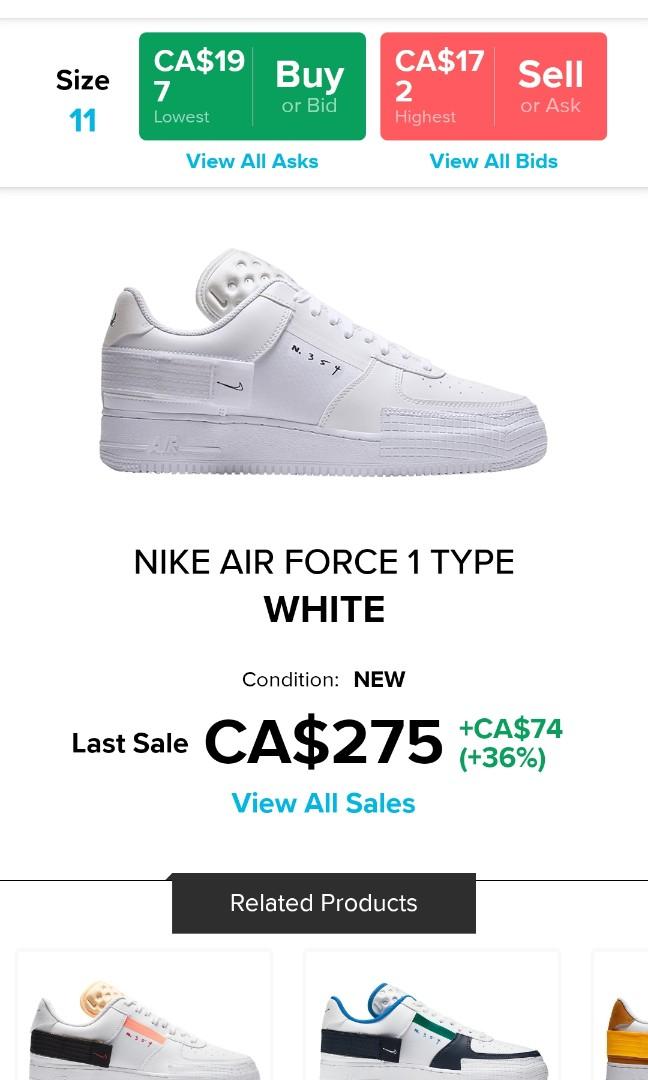 Air force 1 type 2 size 9 shop