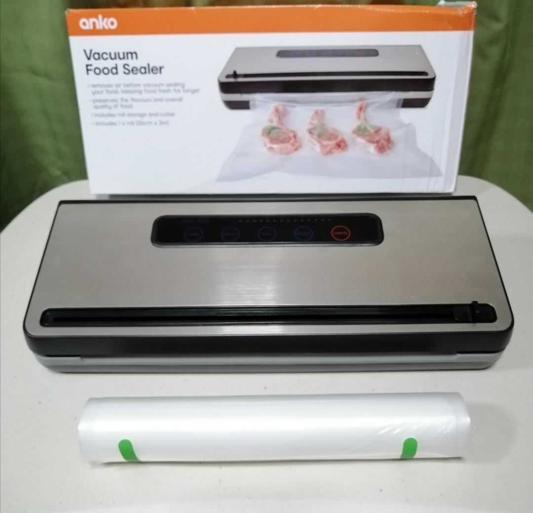 Anko Australian Brand New Vacuum Food Sealer Sealing Machine with Built In Cutter and Storage Embossed Texturized Plastic Roll Bag TV Home Appliances Kitchen Appliances Other Kitchen Appliances on Car...