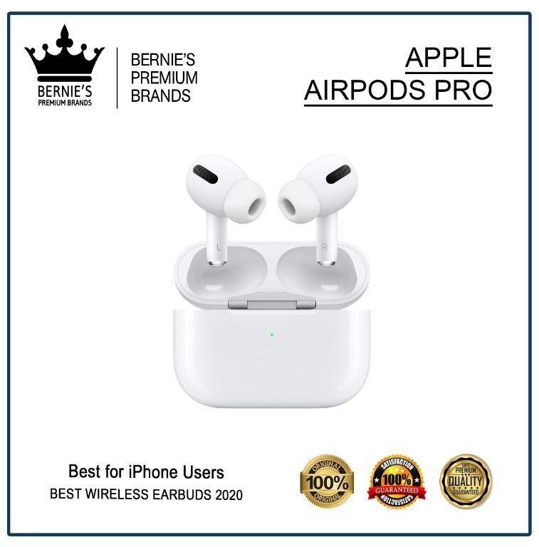 APPLE AIRPODS PRO (Category: Portable Audio Accessories) located in Pasay City. Submitted by premiumbrands (Listing ID 1027224458, Image 1). Description: 100% Original/Genuine product. In stock, and ready for FREE delivery via LBC. Everything is certified original, brand new, and factory sealed. Like our FACEBOOK pages: Bernie's Premium Brands - Gadgets Bernie's Premium Brands - Women.