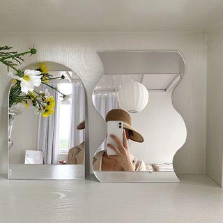 Arch and Wave Aesthetic Vanity Mirror