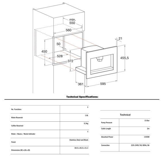 Ariston Builtin Coffee Machine, TV & Home Appliances, Kitchen Appliances, Coffee Machines